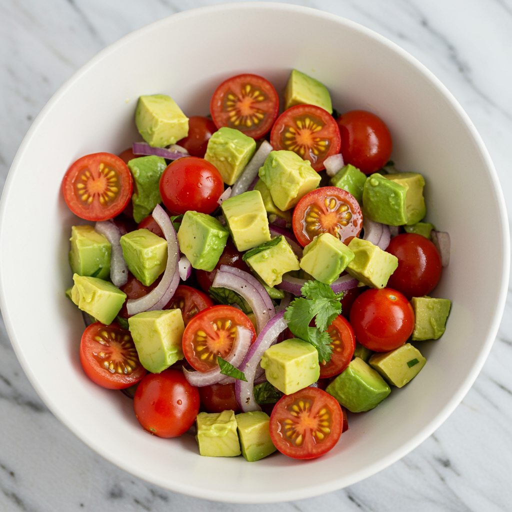 1. Classic Avocado & Tomato Salad
