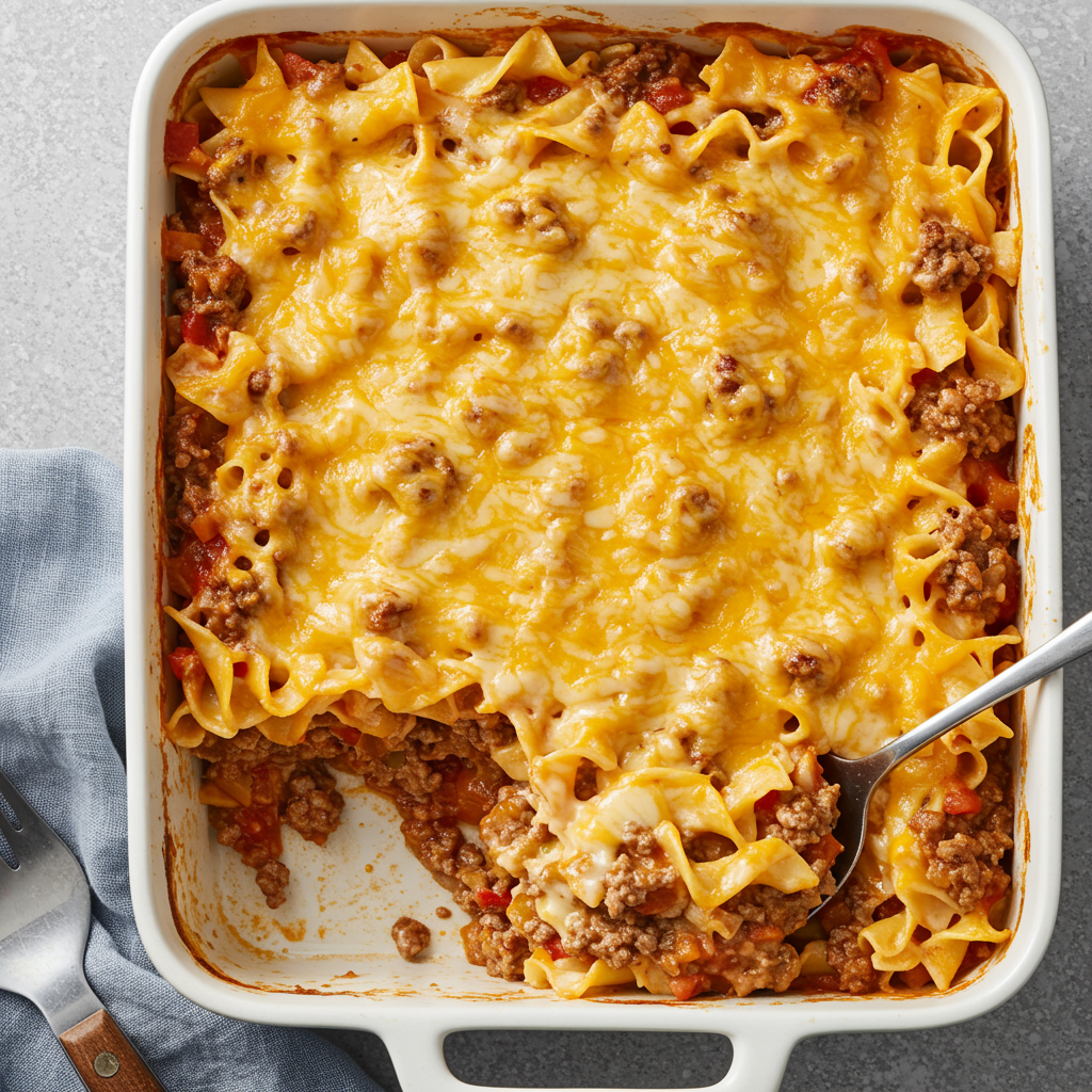 1. Classic Grandma’s Hamburger Casserole
