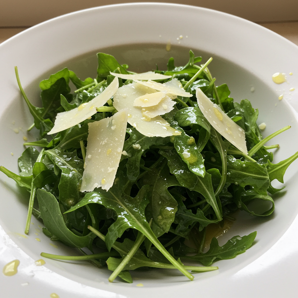 1. Classic Lemon Garlic Arugula Salad