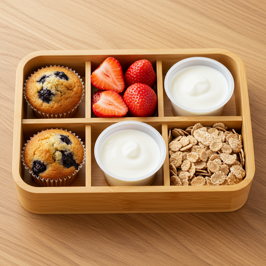 1. Classic “Milk &amp; Cereal” Breakfast Box