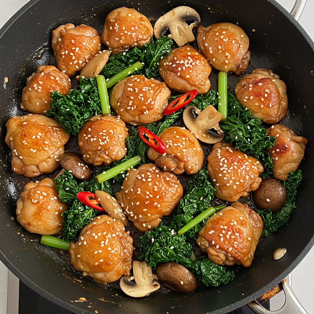1. Korean-Style Chicken and Kale Stir-Fry