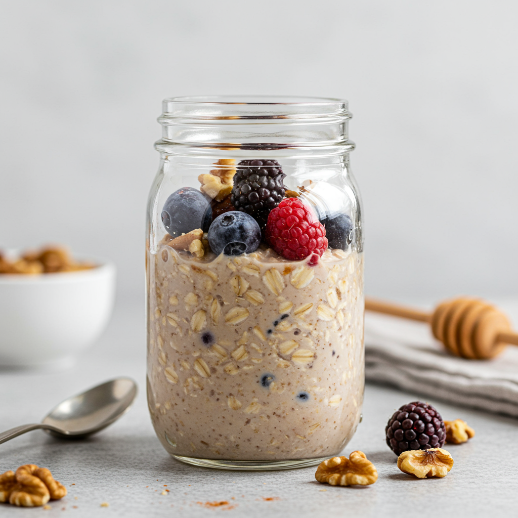 1. Overnight Oats with Berries and Nuts