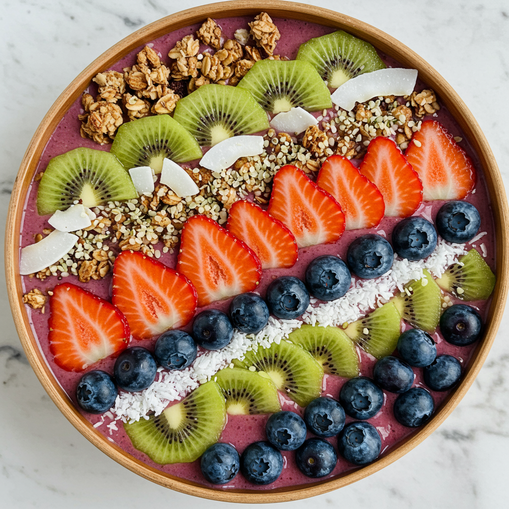 1. Rainbow Smoothie Bowl Paradise