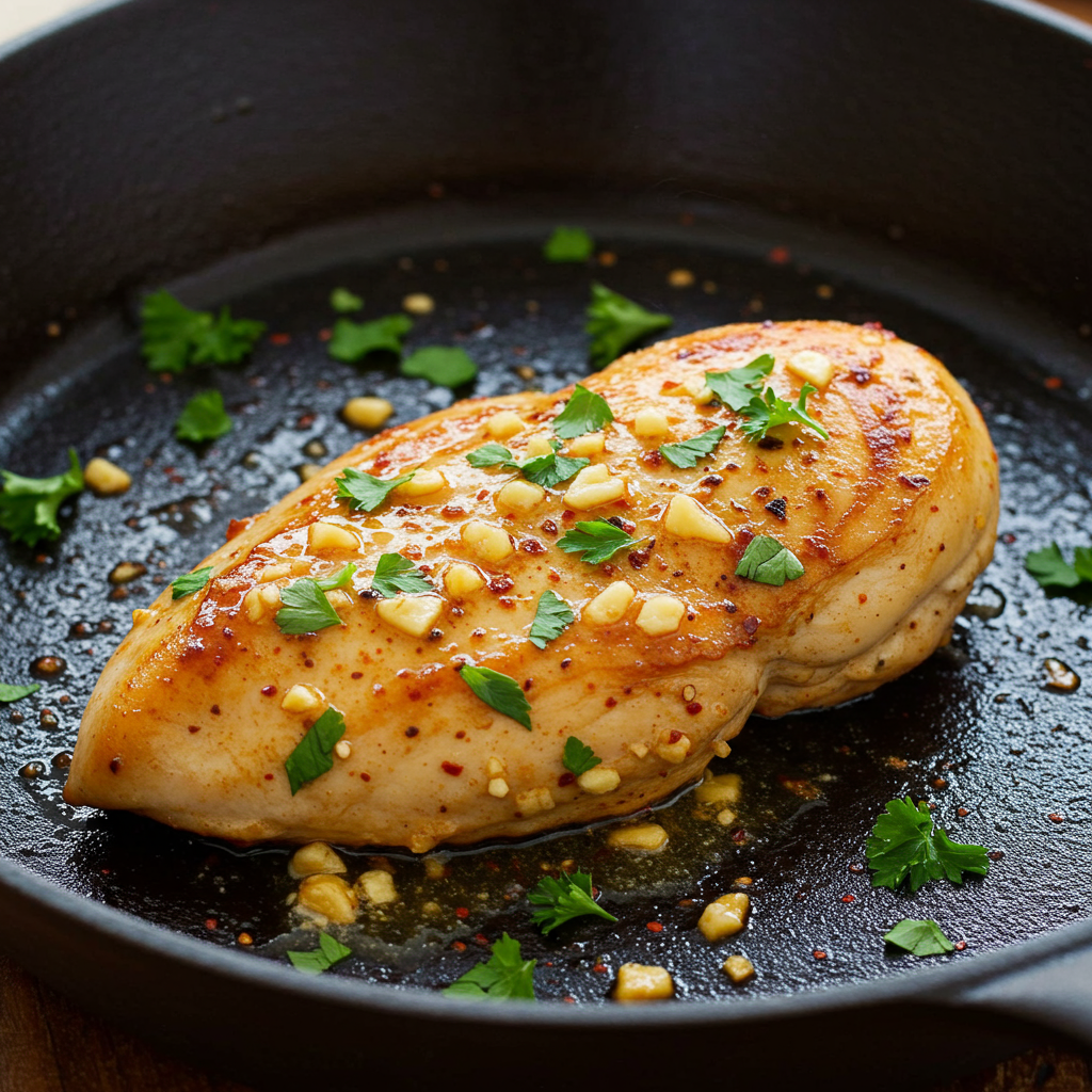 1. Spicy Garlic Butter Chicken Breast