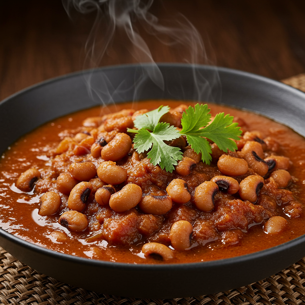 1. Vegan Black-Eyed Bean Curry (Red Red Stew)