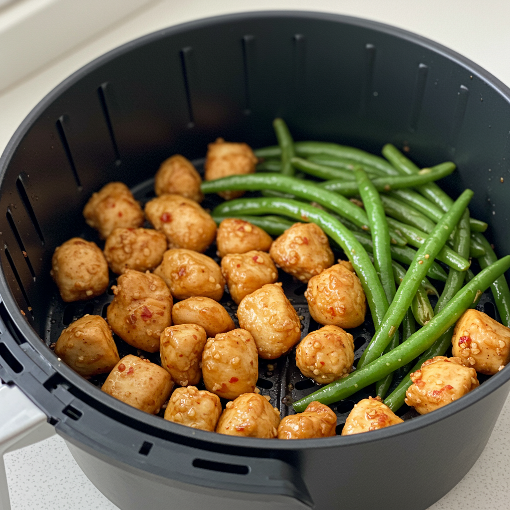 2. 10-Minute Air Fryer Chicken &amp; Veggies
