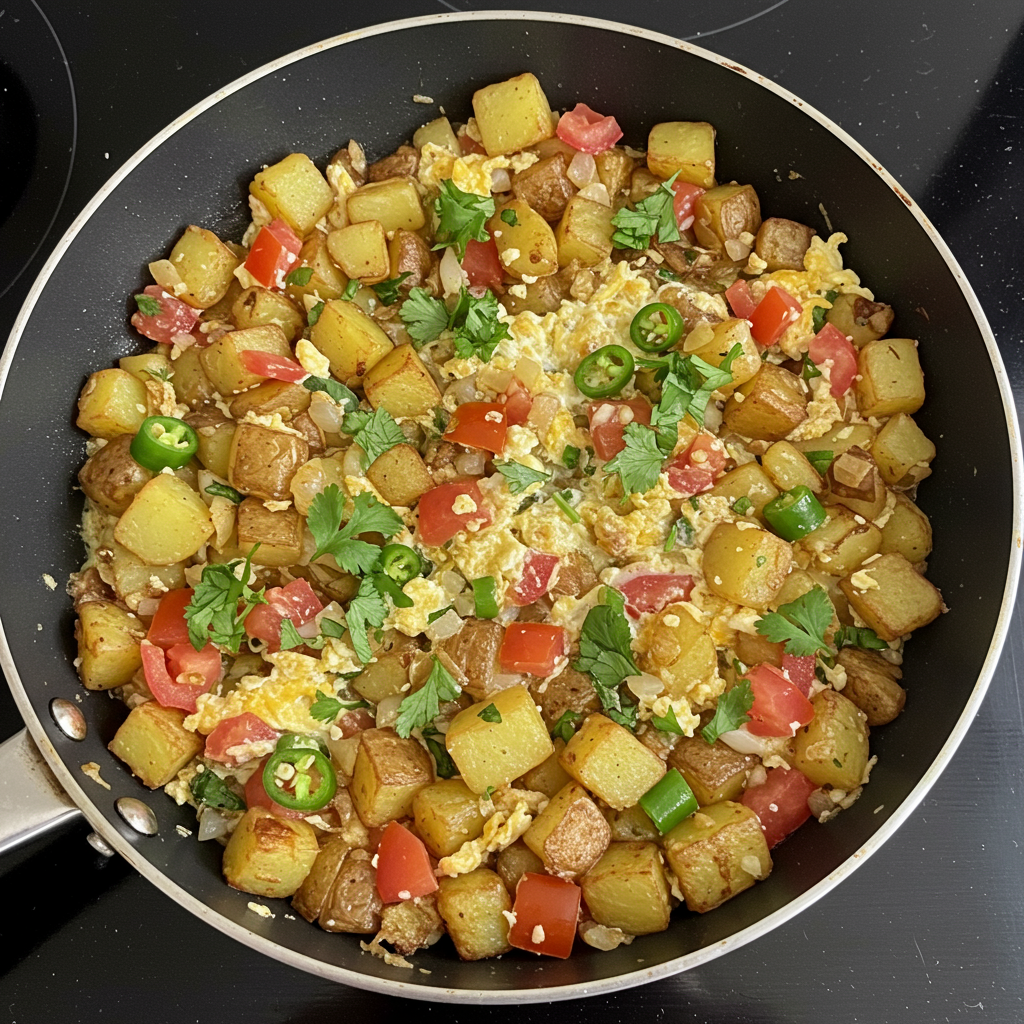 2. Afghan-Style Potato and Egg Scramble