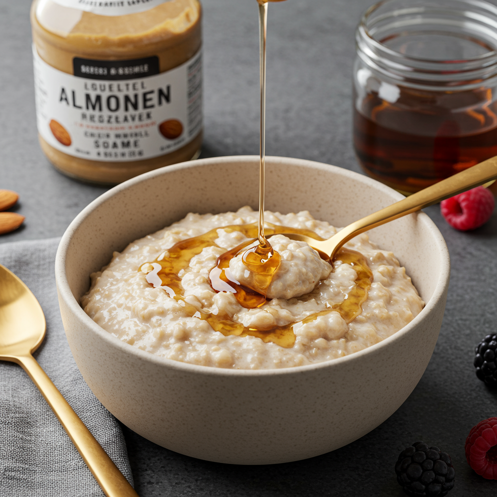 2. Creamy Almond Butter Oatmeal Bowl