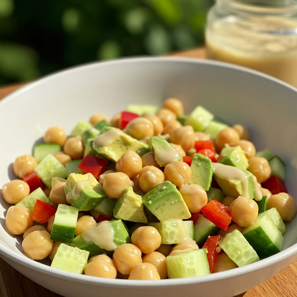 2. Creamy Avocado & Chickpea Salad