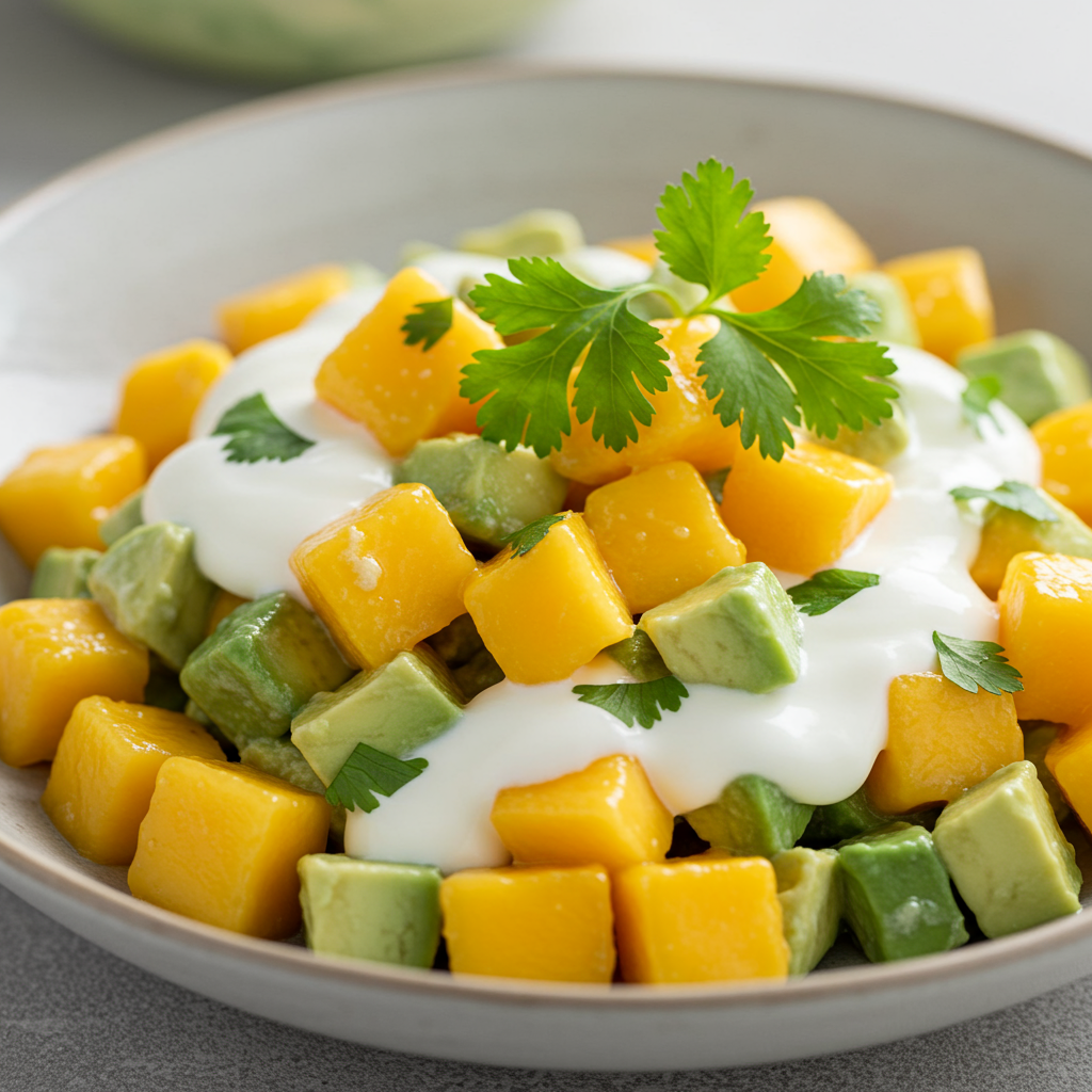 2. Creamy Avocado Mango Salad