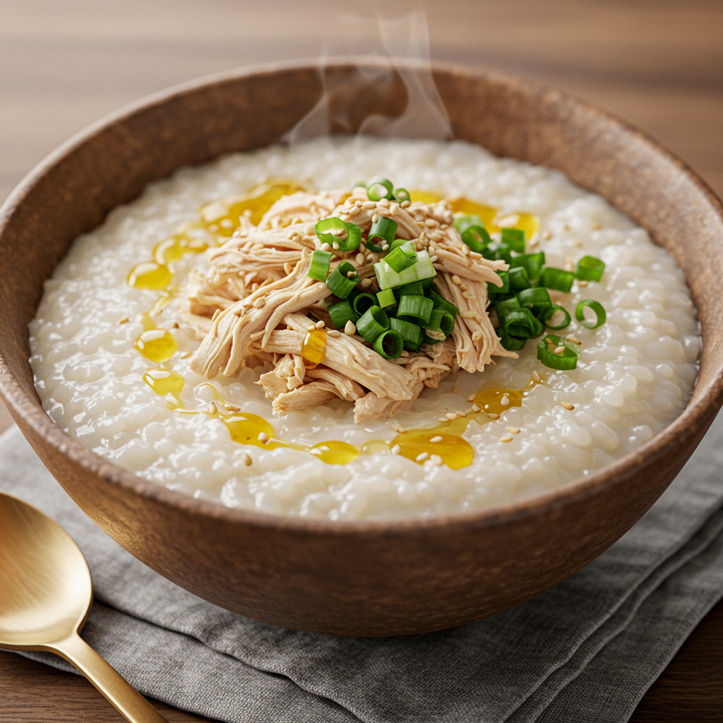 2. Dakjuk (Korean Chicken Rice Porridge)