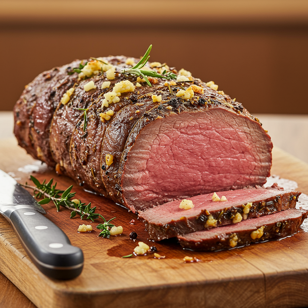 2. Garlic-Herb Roasted Beef Tenderloin