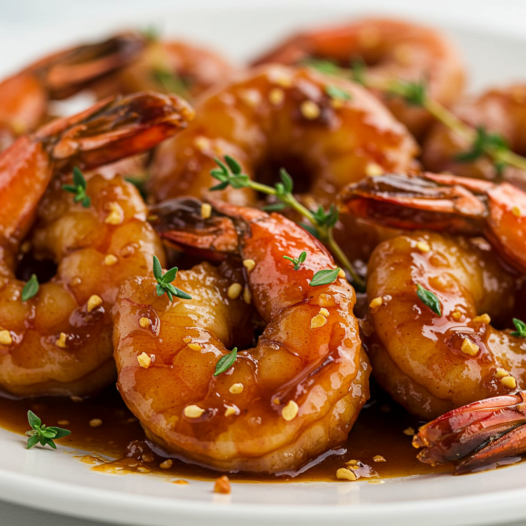 2. Honey Jerk Shrimp with Sticky Glaze