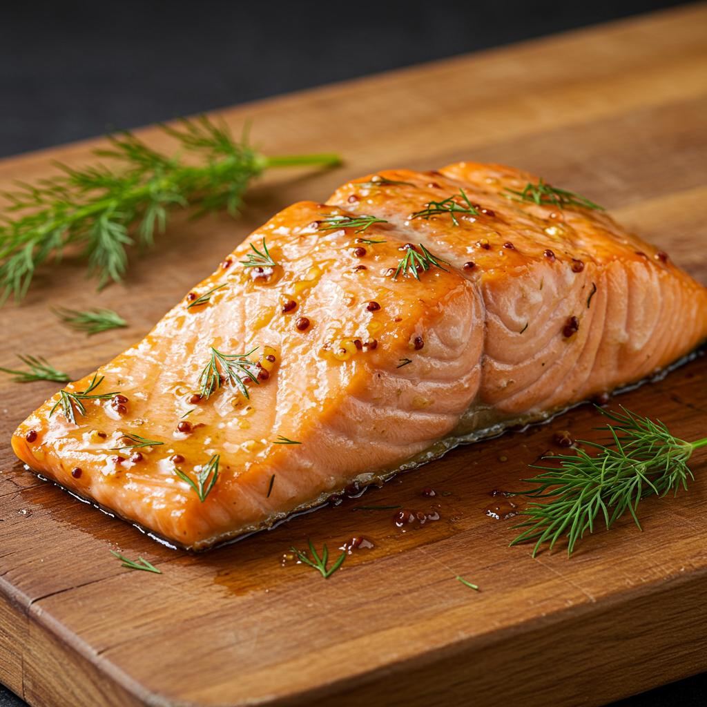 2. Honey Mustard Glazed Salmon
