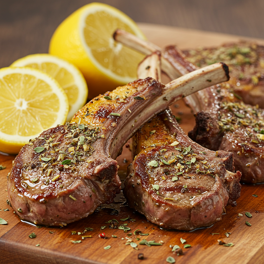 2. Mediterranean Lemon-Garlic Lamb Chops