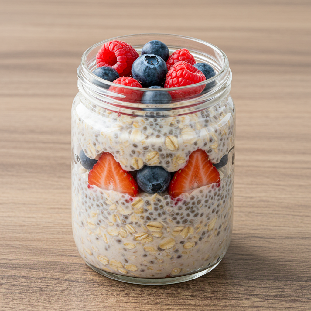 2. Overnight Oats with Chia &amp; Berries