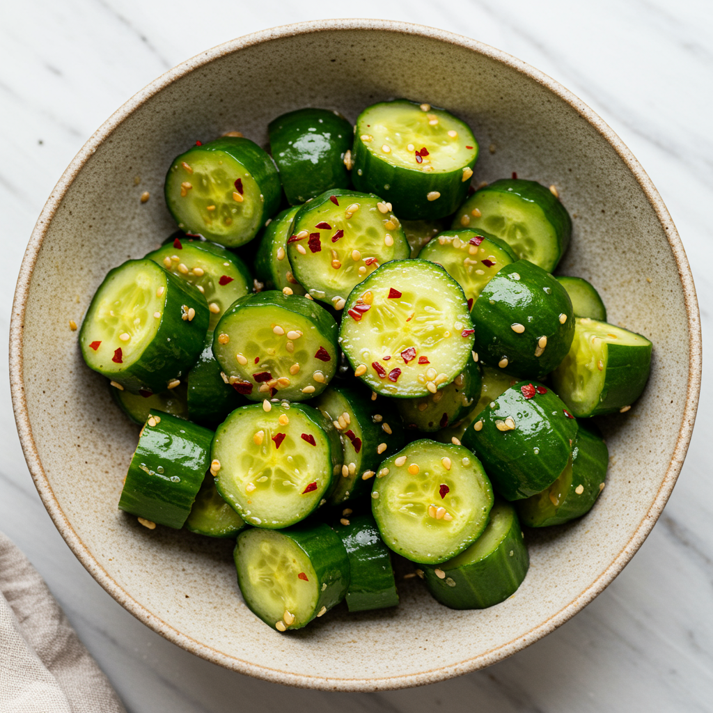 2. Smashed Asian Cucumber Salad