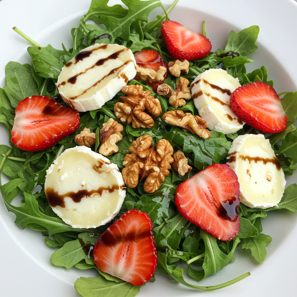 2. Strawberry & Goat Cheese Arugula Salad