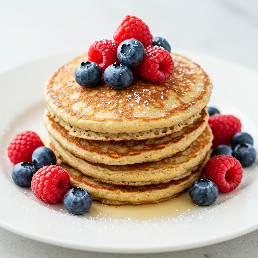 3. Coconut Flour Pancakes with Berries