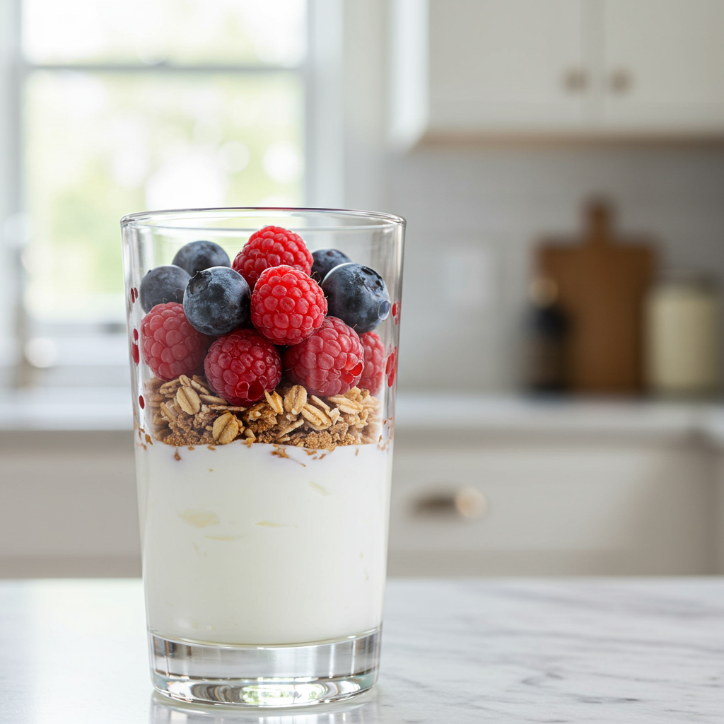 3. Greek Yogurt Parfait with Berries & Granola