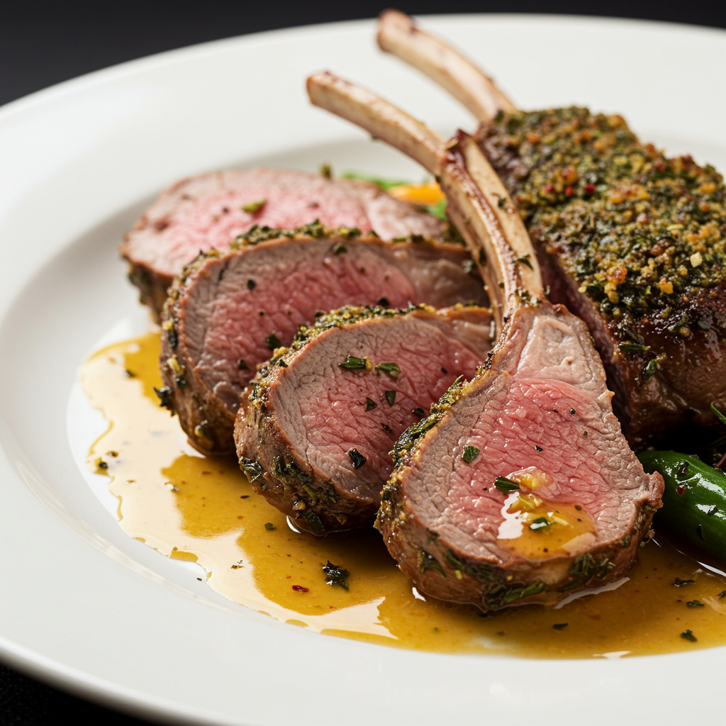 3. Herb-Crusted Lamb Chops with Pan Sauce