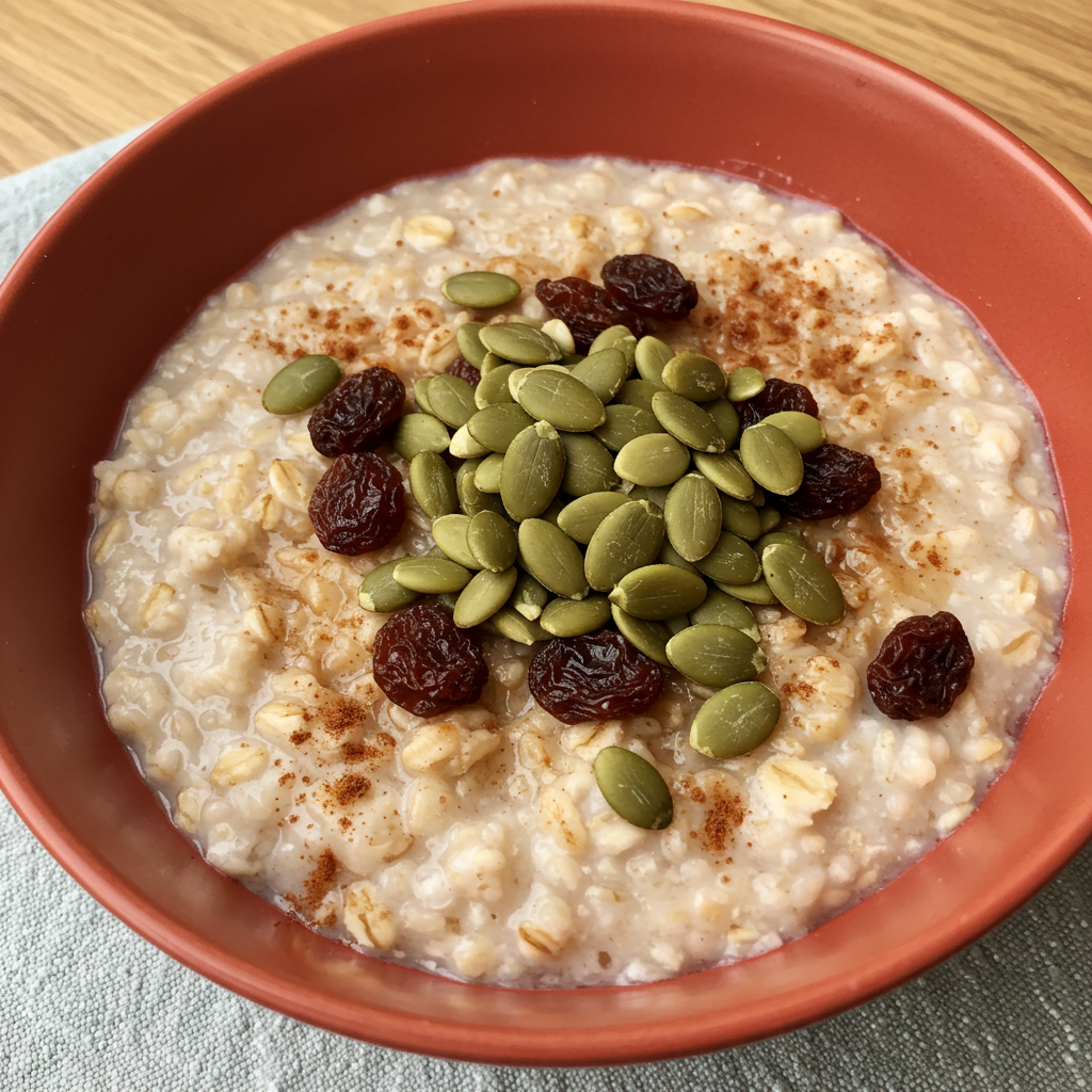 3. Iron-Fortified Oatmeal with Pumpkin Seeds