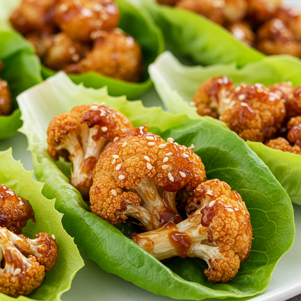 3. Korean BBQ Cauliflower Lettuce Wraps