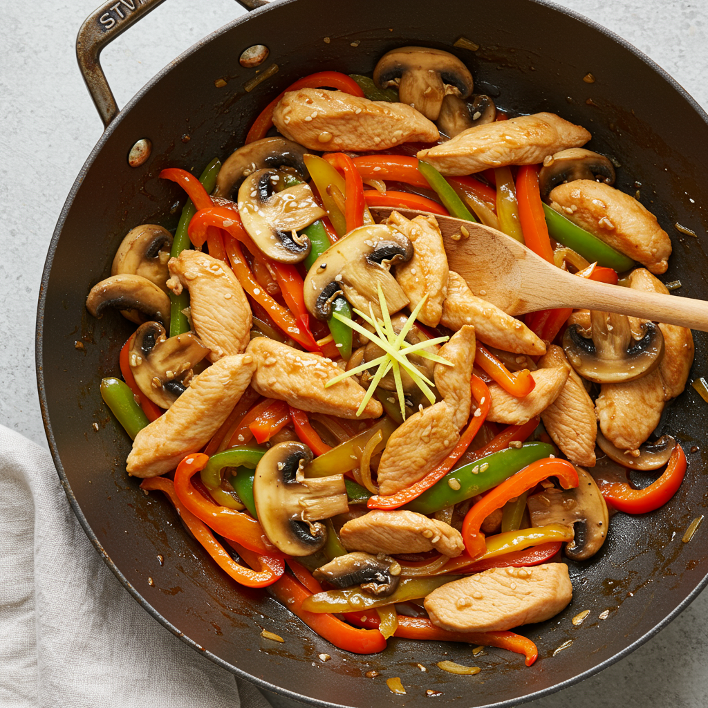 3. Mushroom &amp; Chicken Stir-Fry