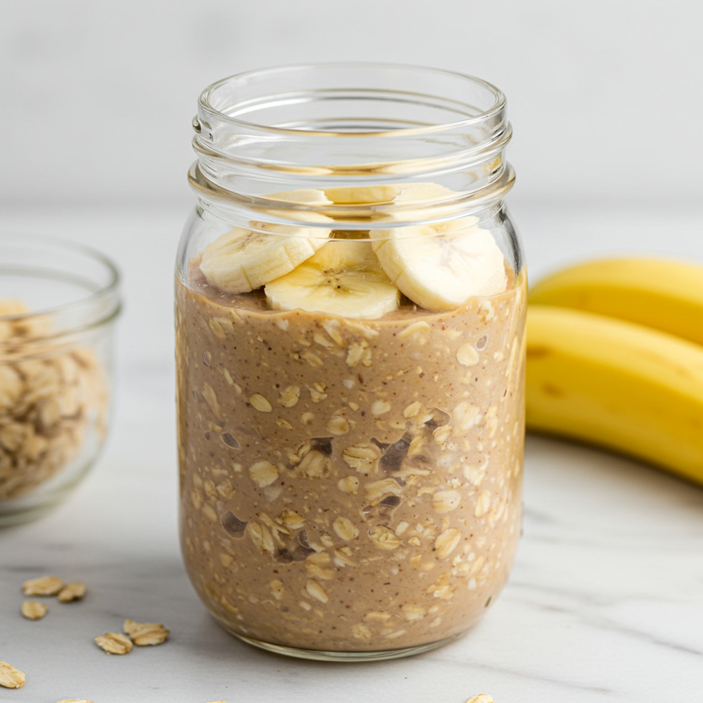 3. No-Cook Overnight Almond Butter Oats