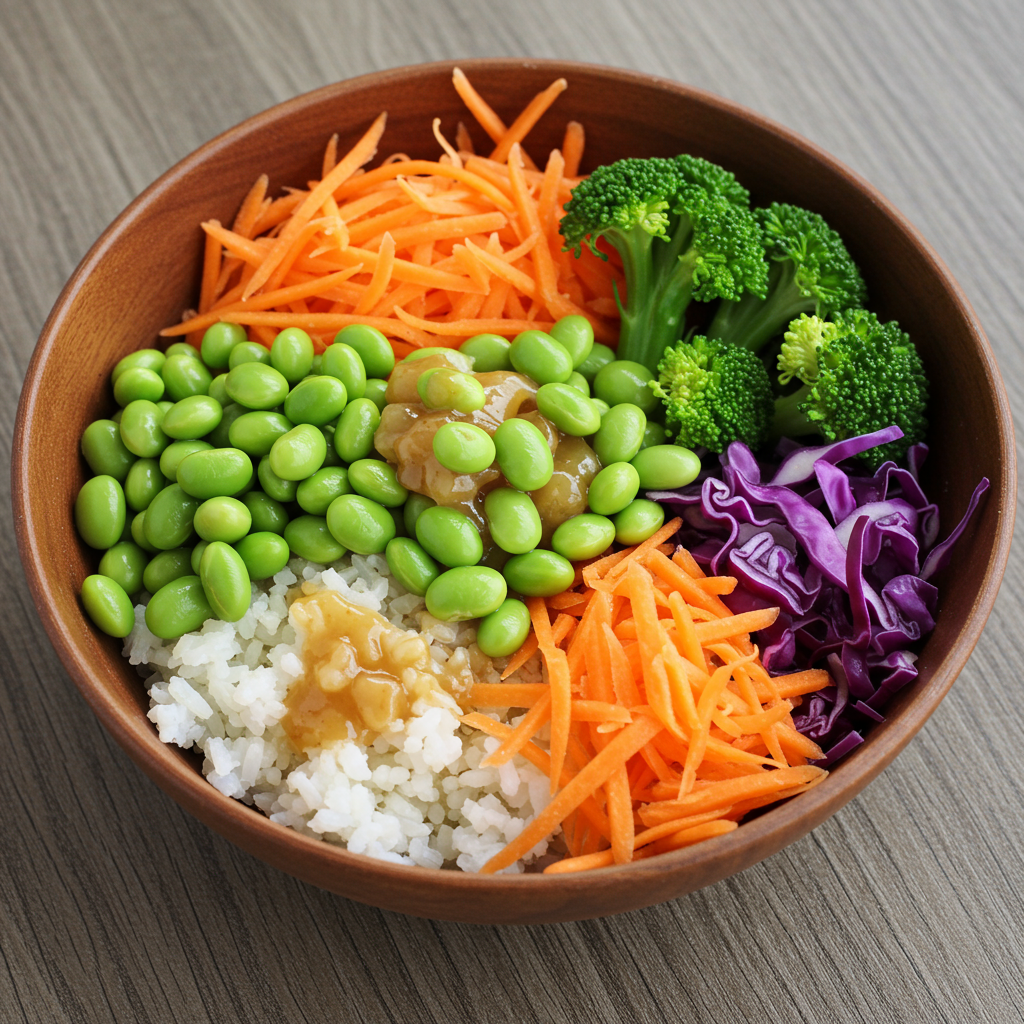 3. Protein-Packed Edamame Salad Bowl