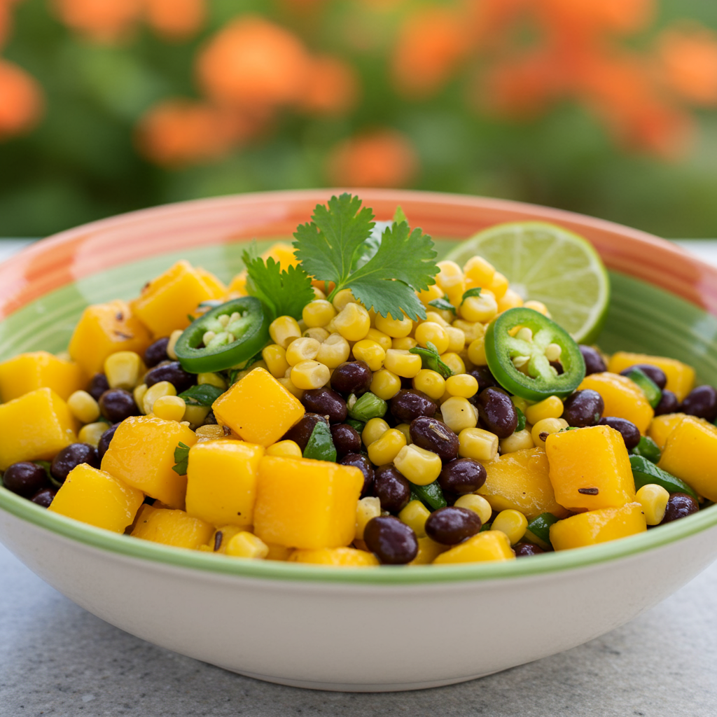 3. Spicy Mango & Black Bean Salad
