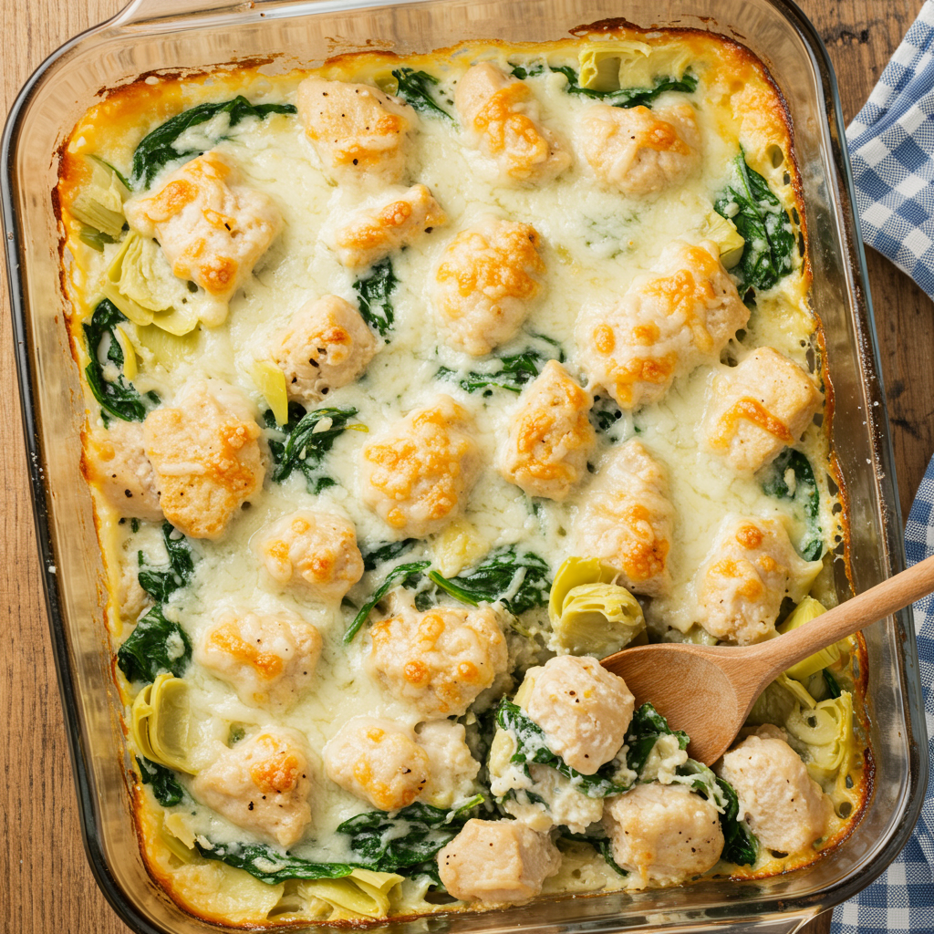 3. Spinach &amp; Artichoke Chicken Casserole