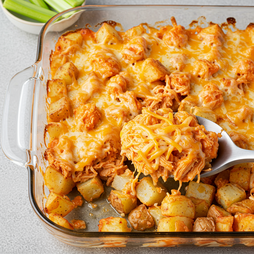 4. Buffalo Chicken &amp; Potato Casserole