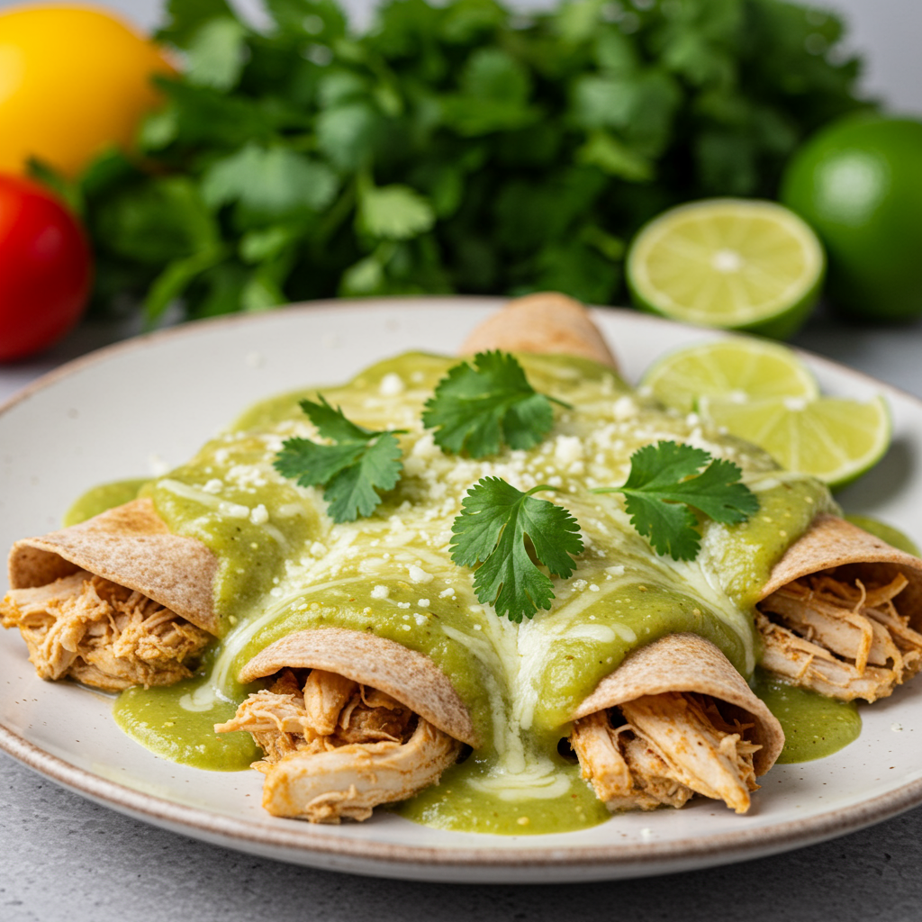 4. Healthy Chicken Enchiladas Verde