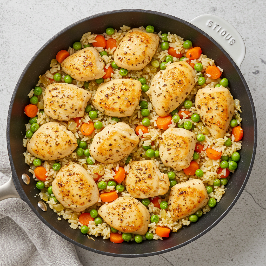 4. Healthy One-Pan Chicken and Rice