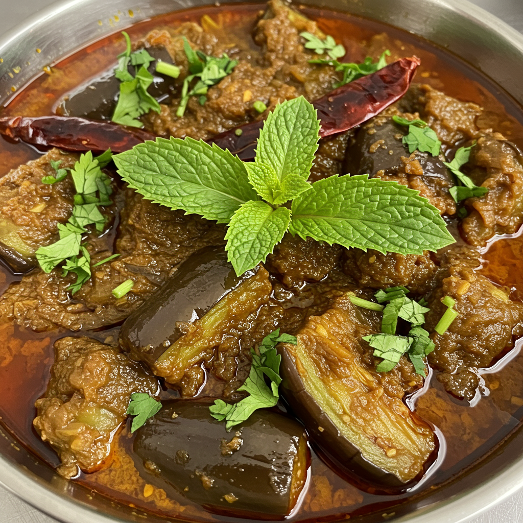 4. Khatte Baingan (Kashmiri Sour Eggplant)