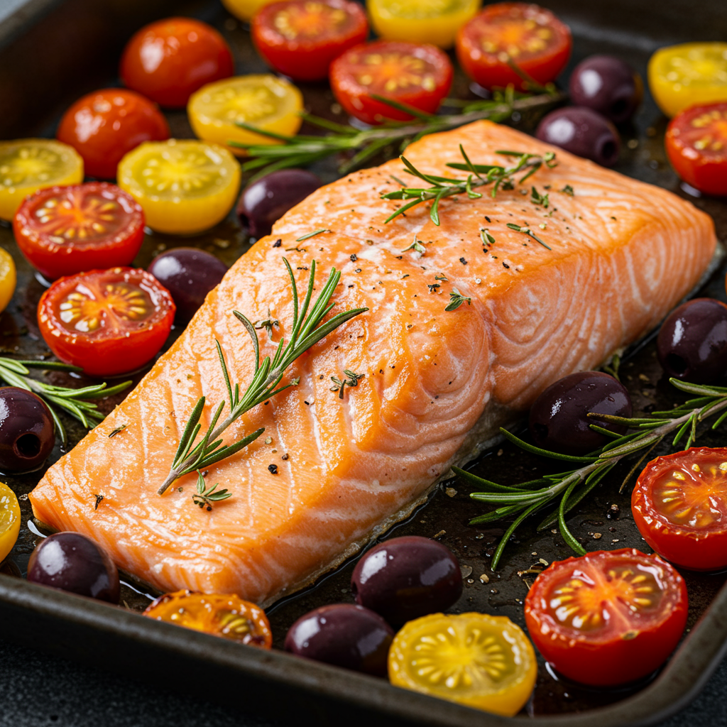 4. Mediterranean Herb Baked Salmon