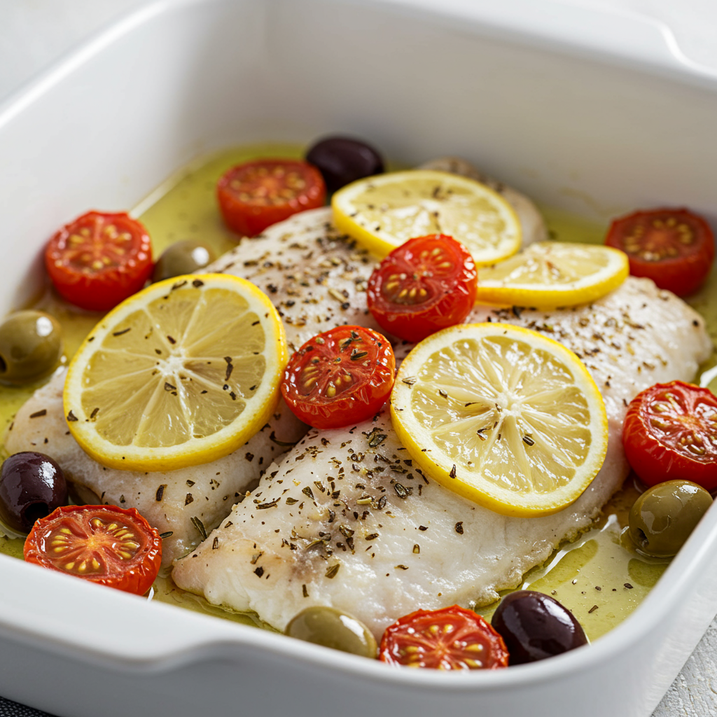 4. Mediterranean-Style Baked White Fish