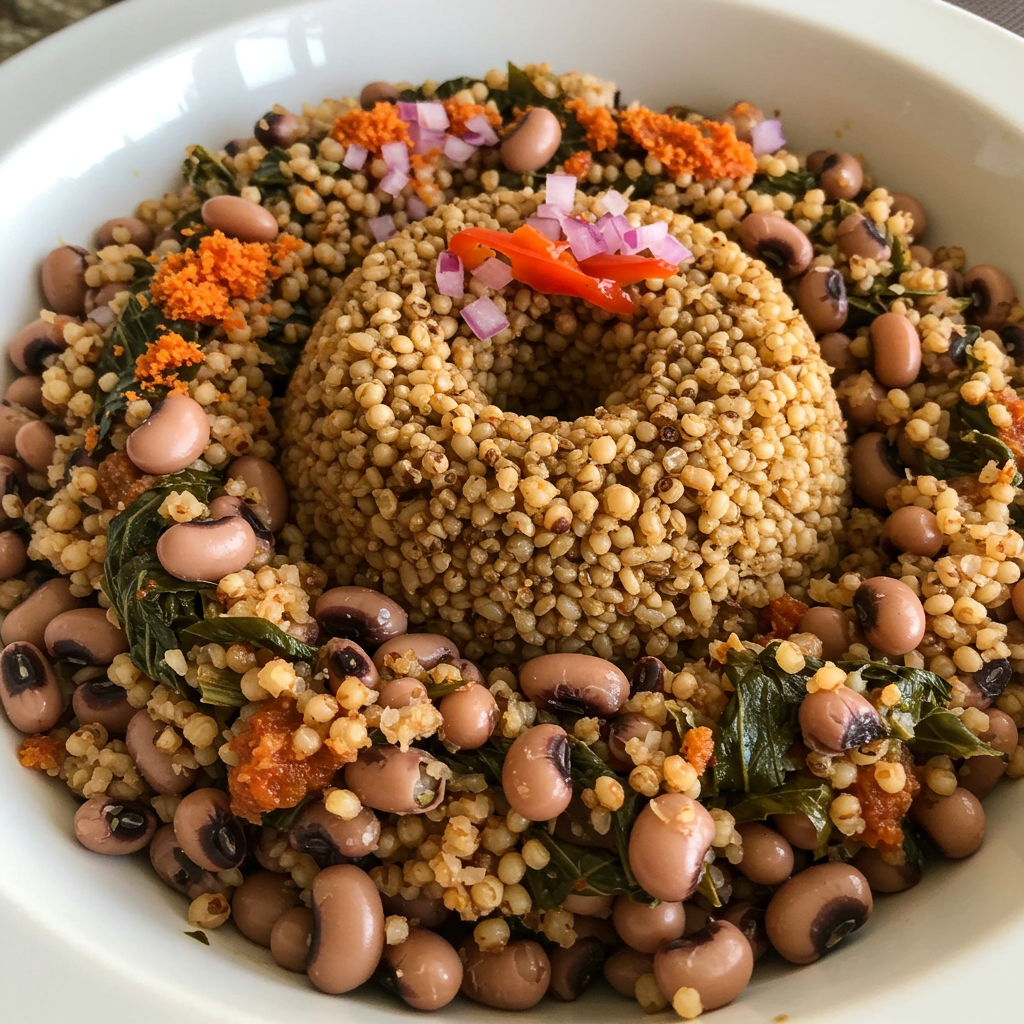 4. Nutritious Waakye (Rice and Beans)