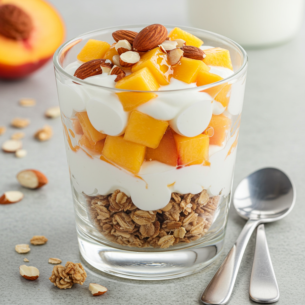 4. Peach and Yogurt Parfait