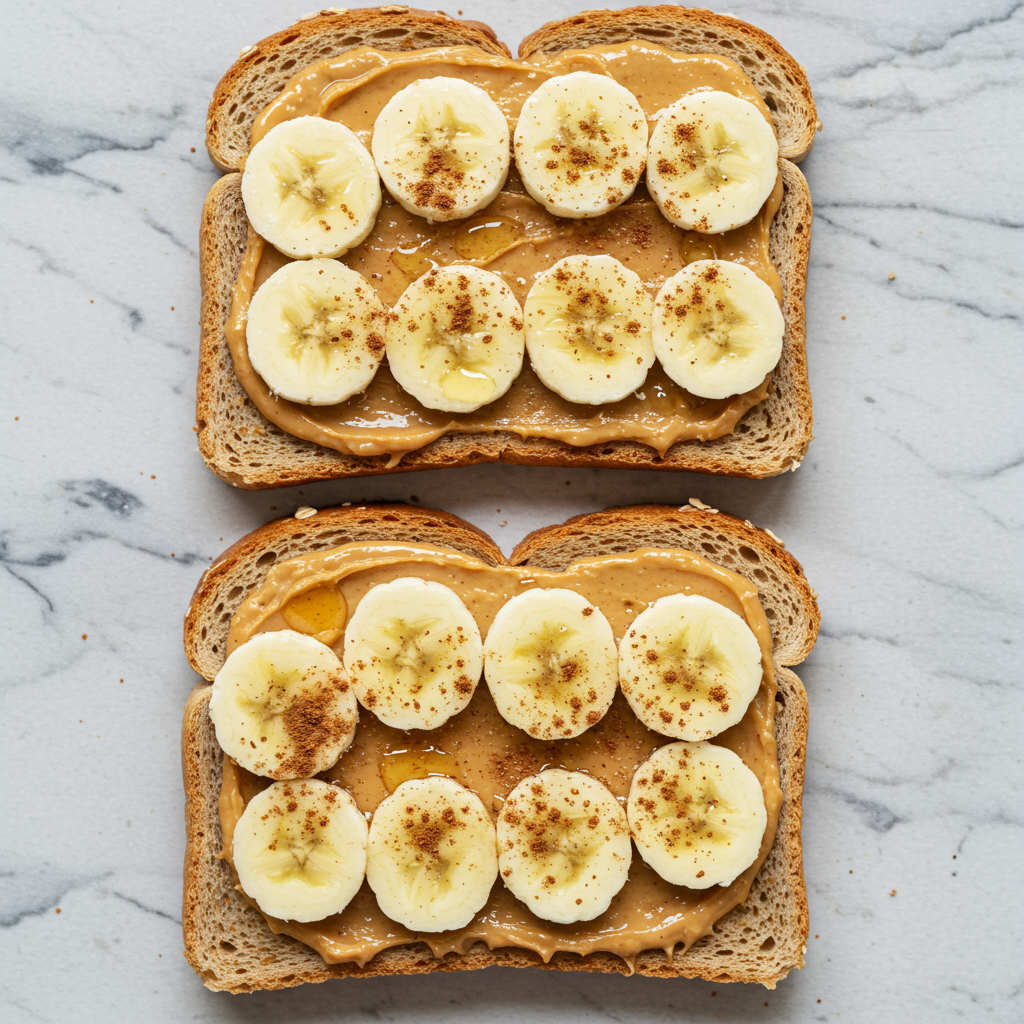 4. Peanut Butter Banana Toast