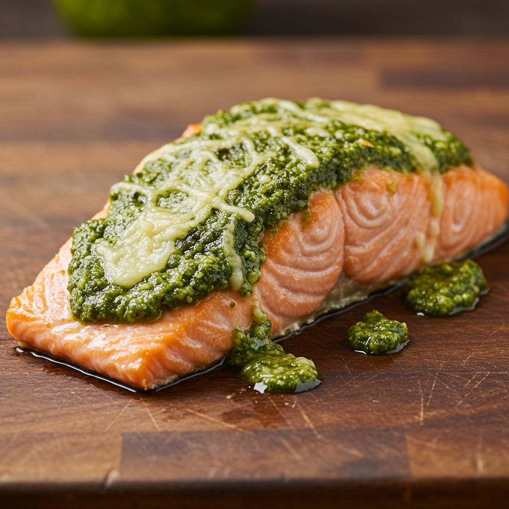 4. Pesto & Parmesan Baked Salmon