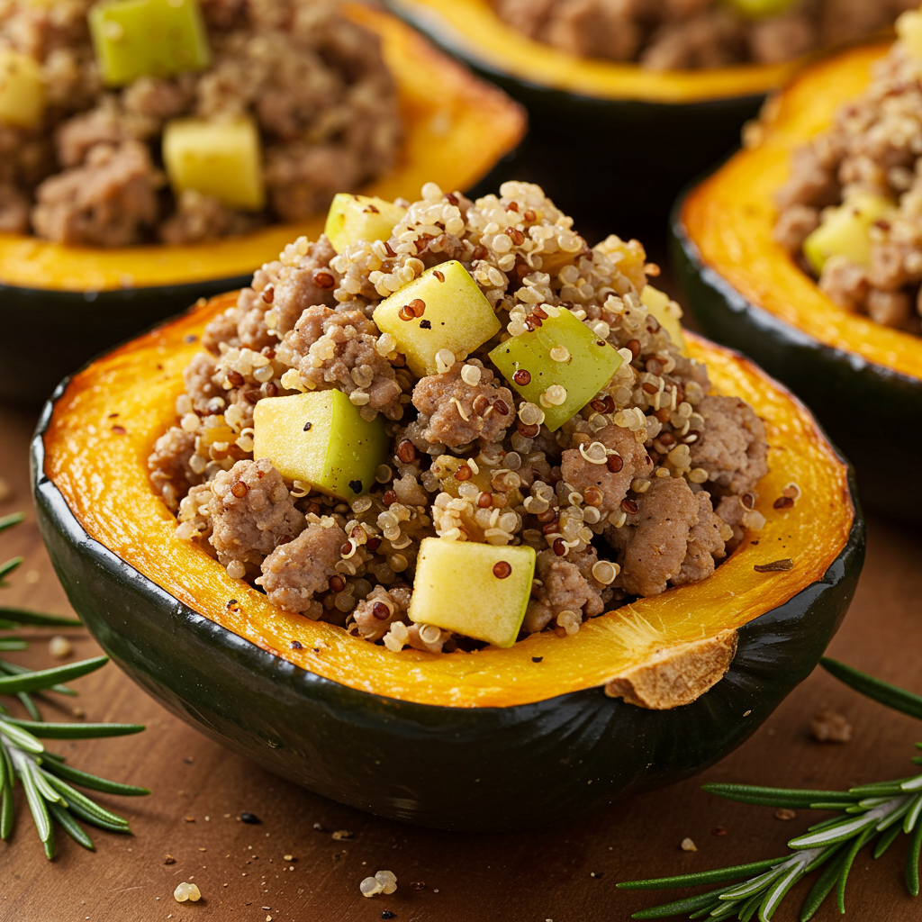 4. Stuffed Acorn Squash with Ground Turkey