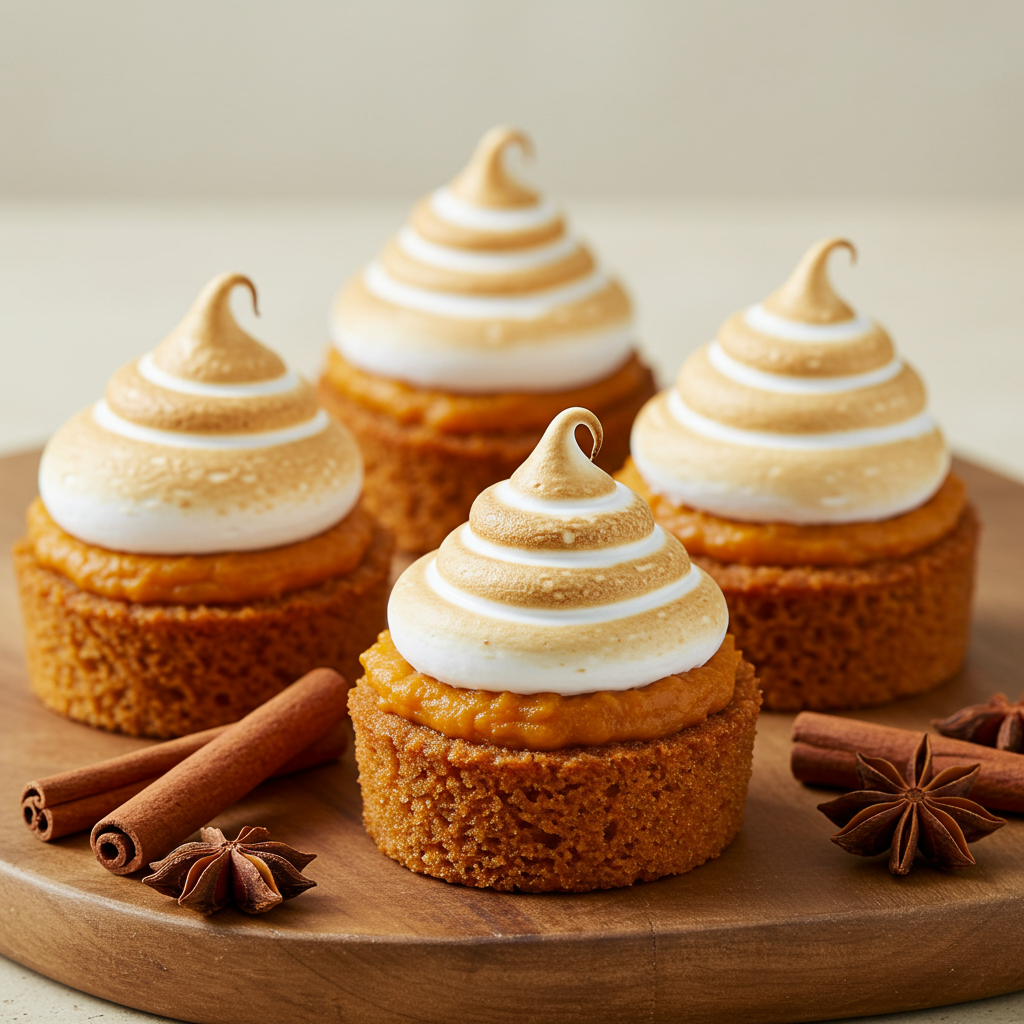 4. Sweet Potato Mini Cakes with Marshmallow Frosting
