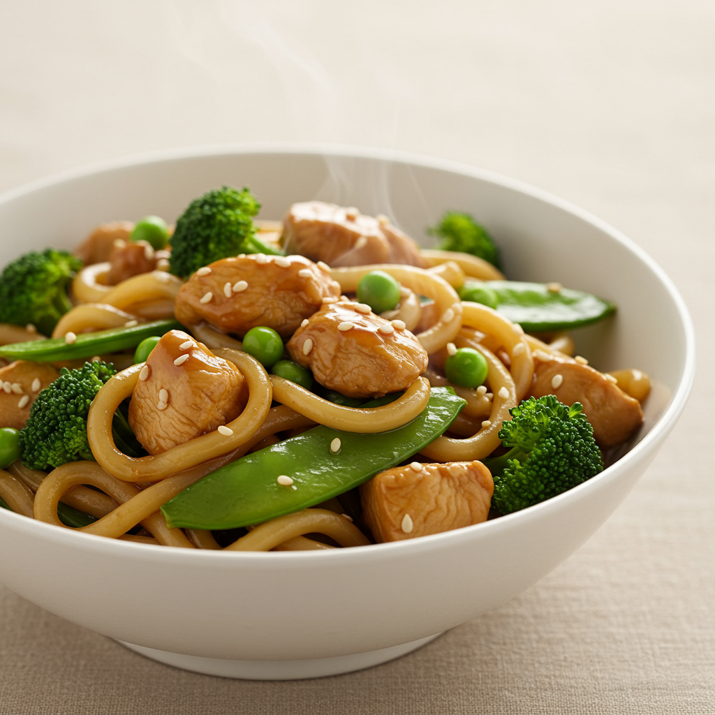 4. Teriyaki Chicken Udon Stir Fry