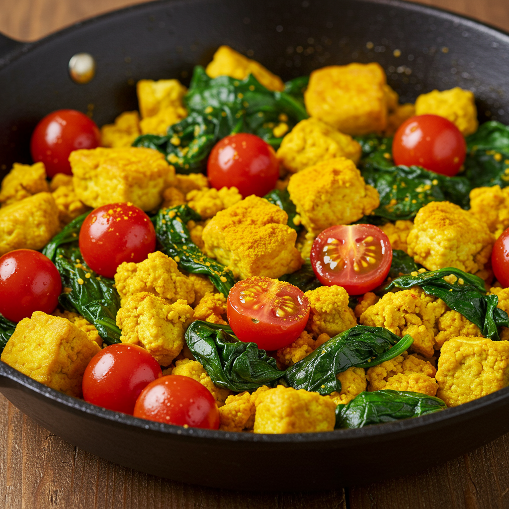 4. Tofu Scramble with Cherry Tomatoes