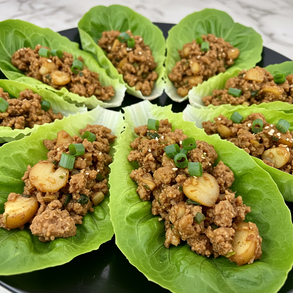 5. Asian-Style Lettuce Wraps with Ground Turkey