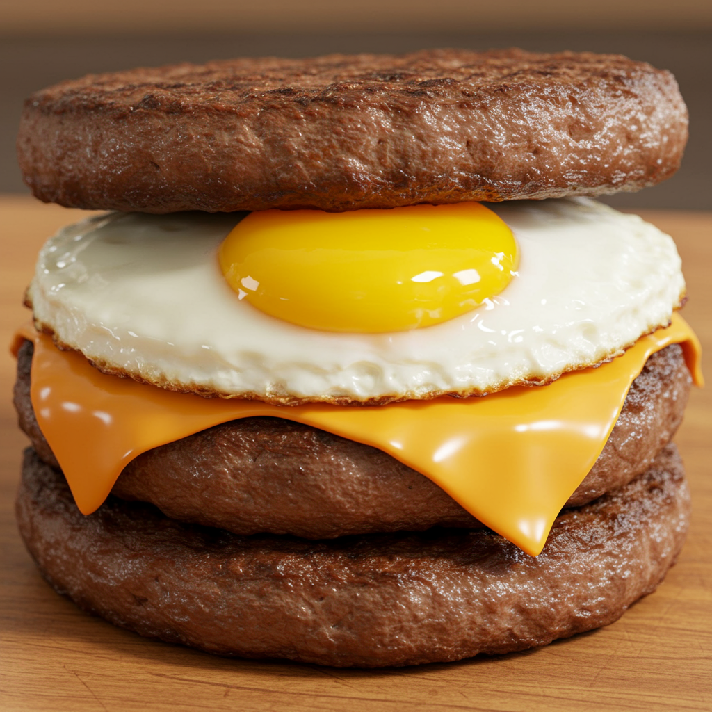 5. Beef Patty Breakfast Sandwich