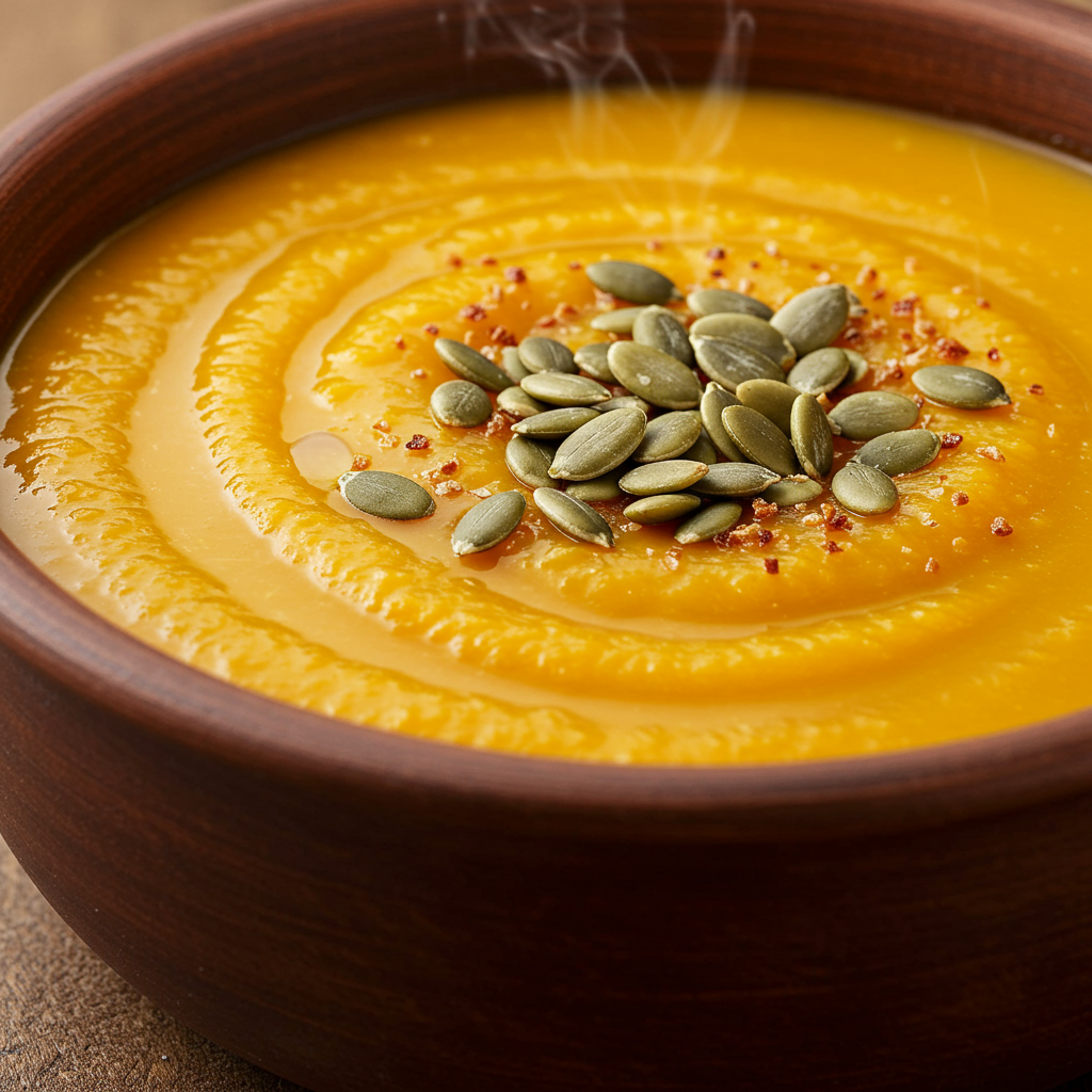 5. Creamy Pumpkin Lentil Soup