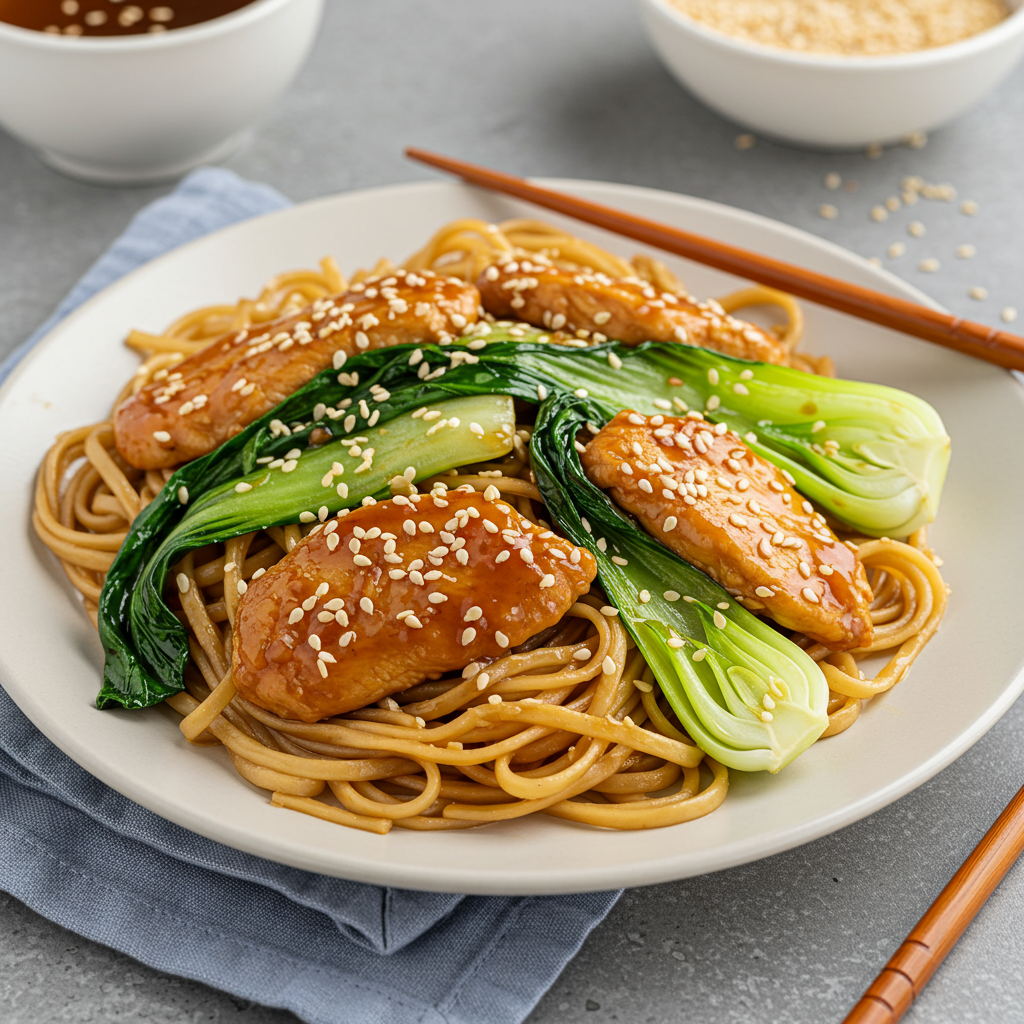 5. Honey Sesame Chicken Noodles